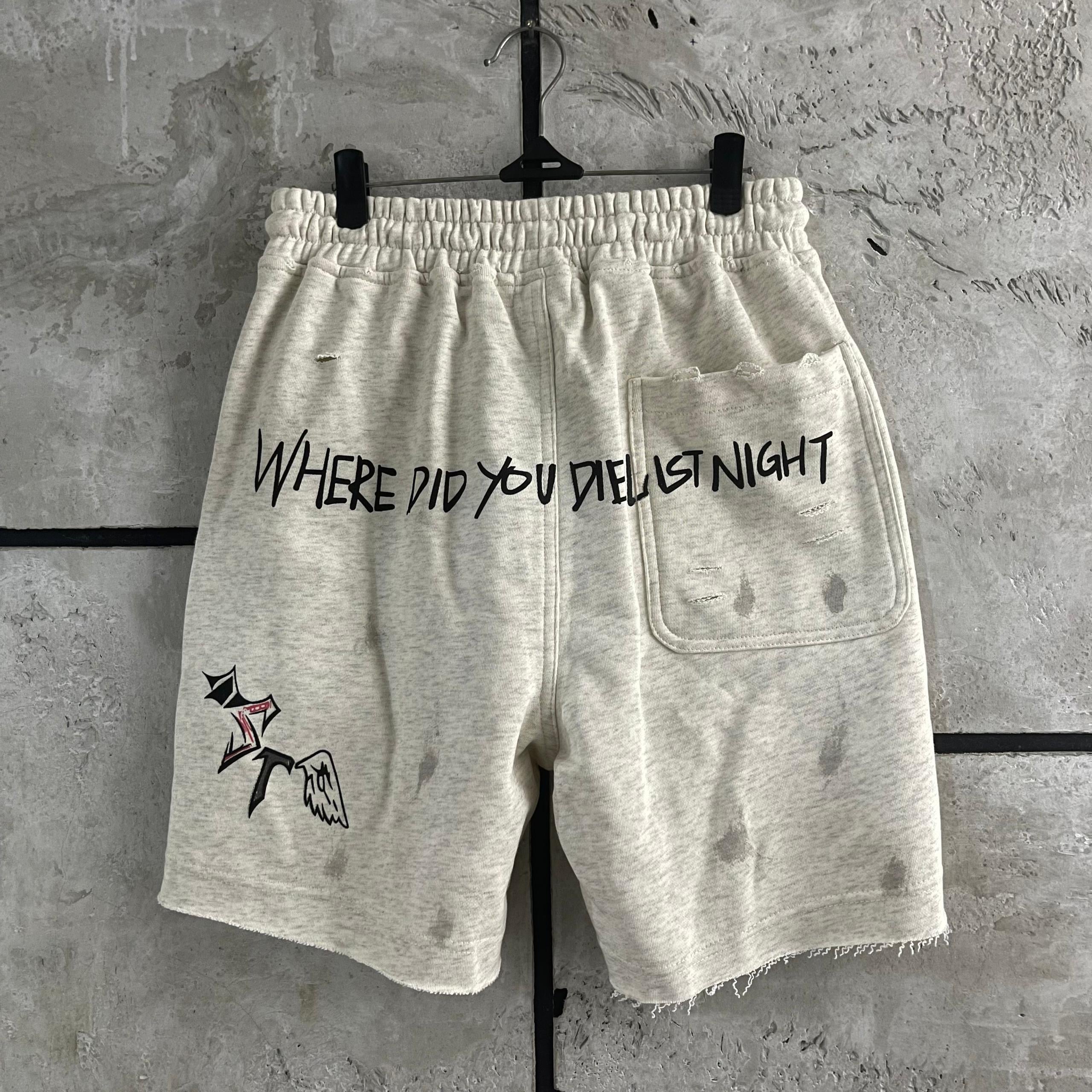 SAINT LOIUS SAINT FLOWER LIGHT GREY SHORTS