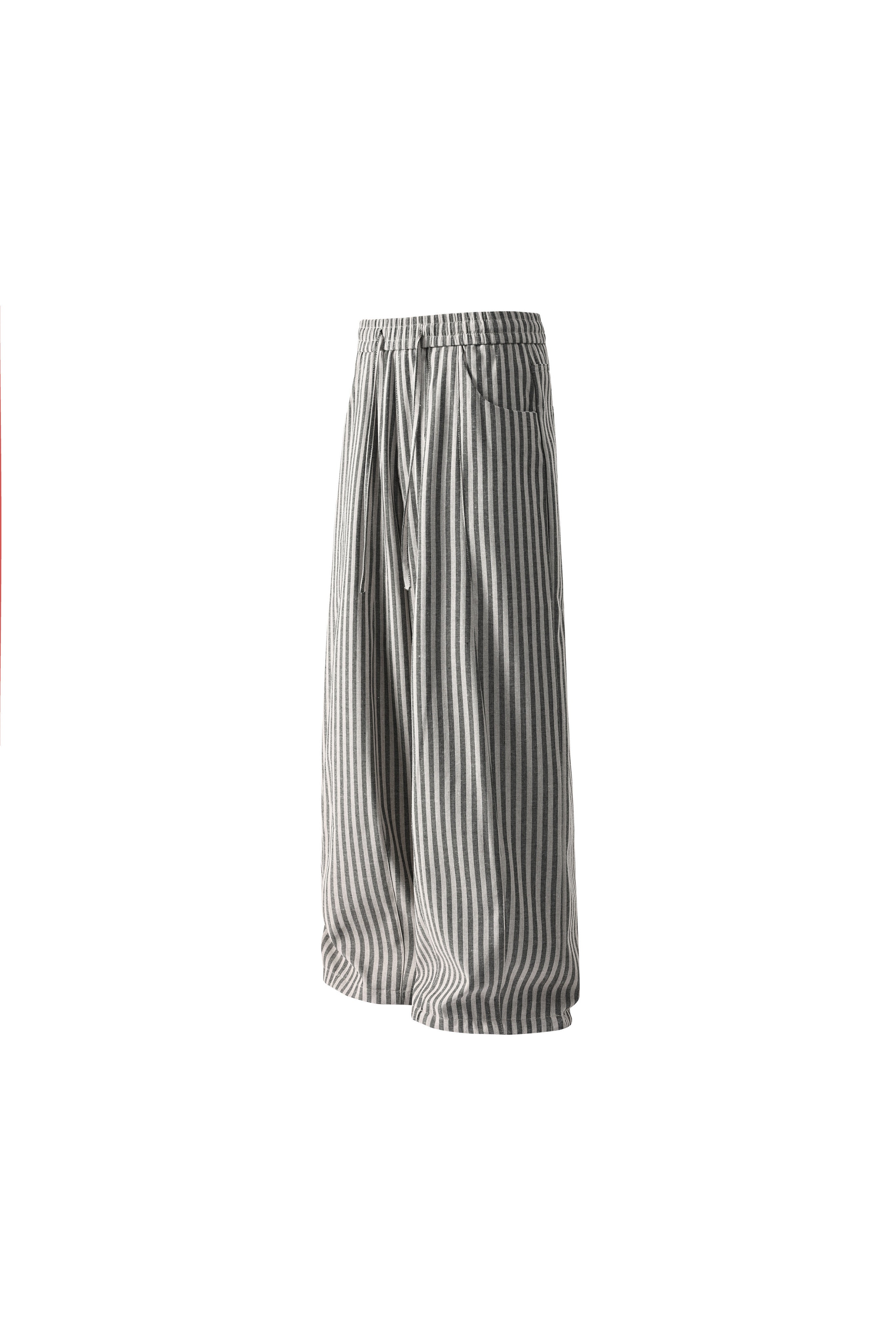 STRIPED WIDE LEG PANTS