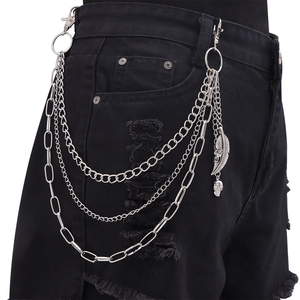 POCKET CHAIN HALF MOON FACE