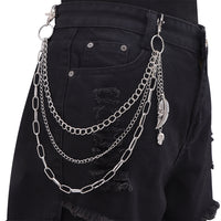 POCKET CHAIN HALF MOON FACE