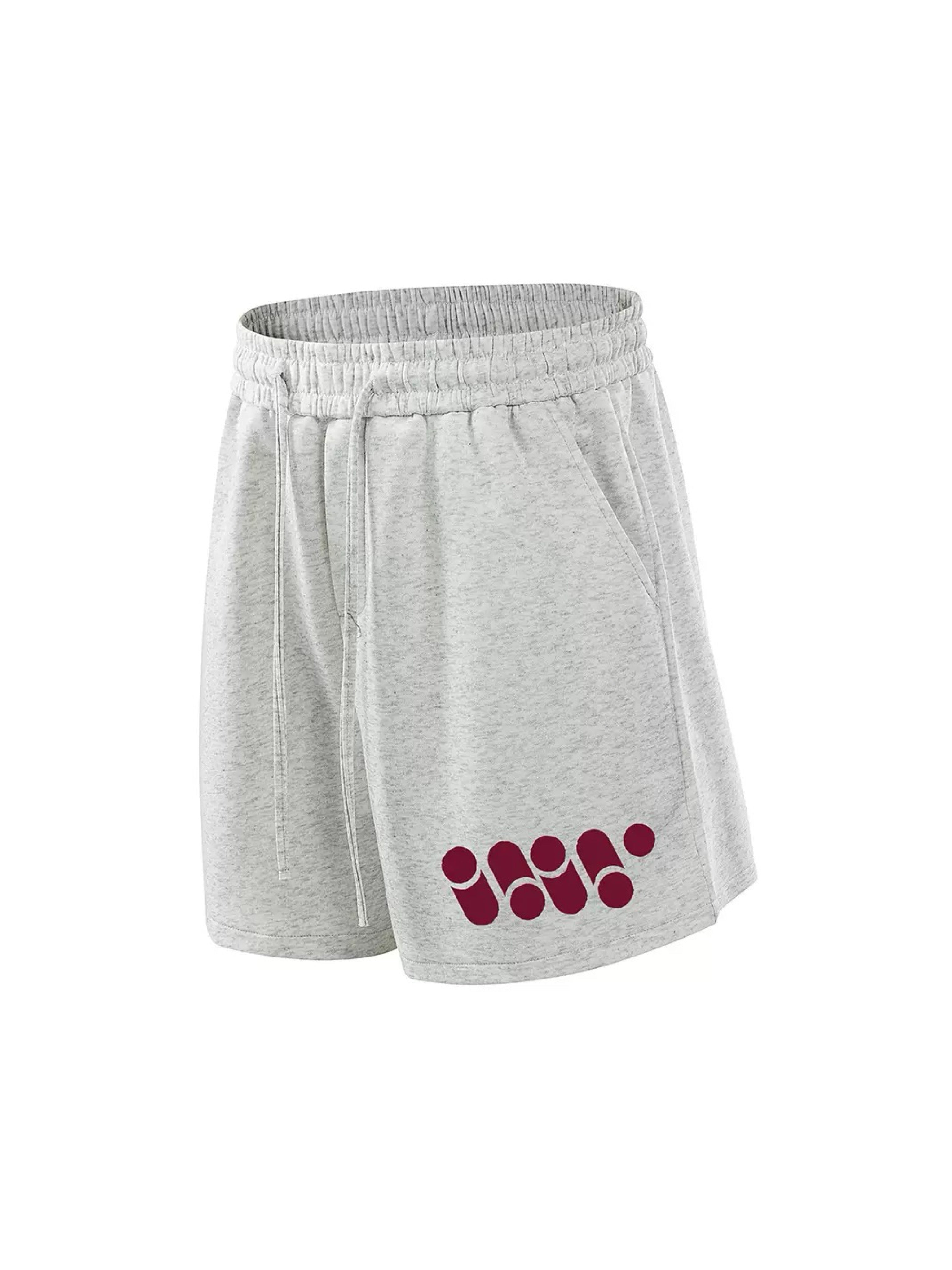 MIDDE LIGHTGRAYRED SHORTS