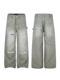 DC G6 DISTRESSED FADED GREY JEANS