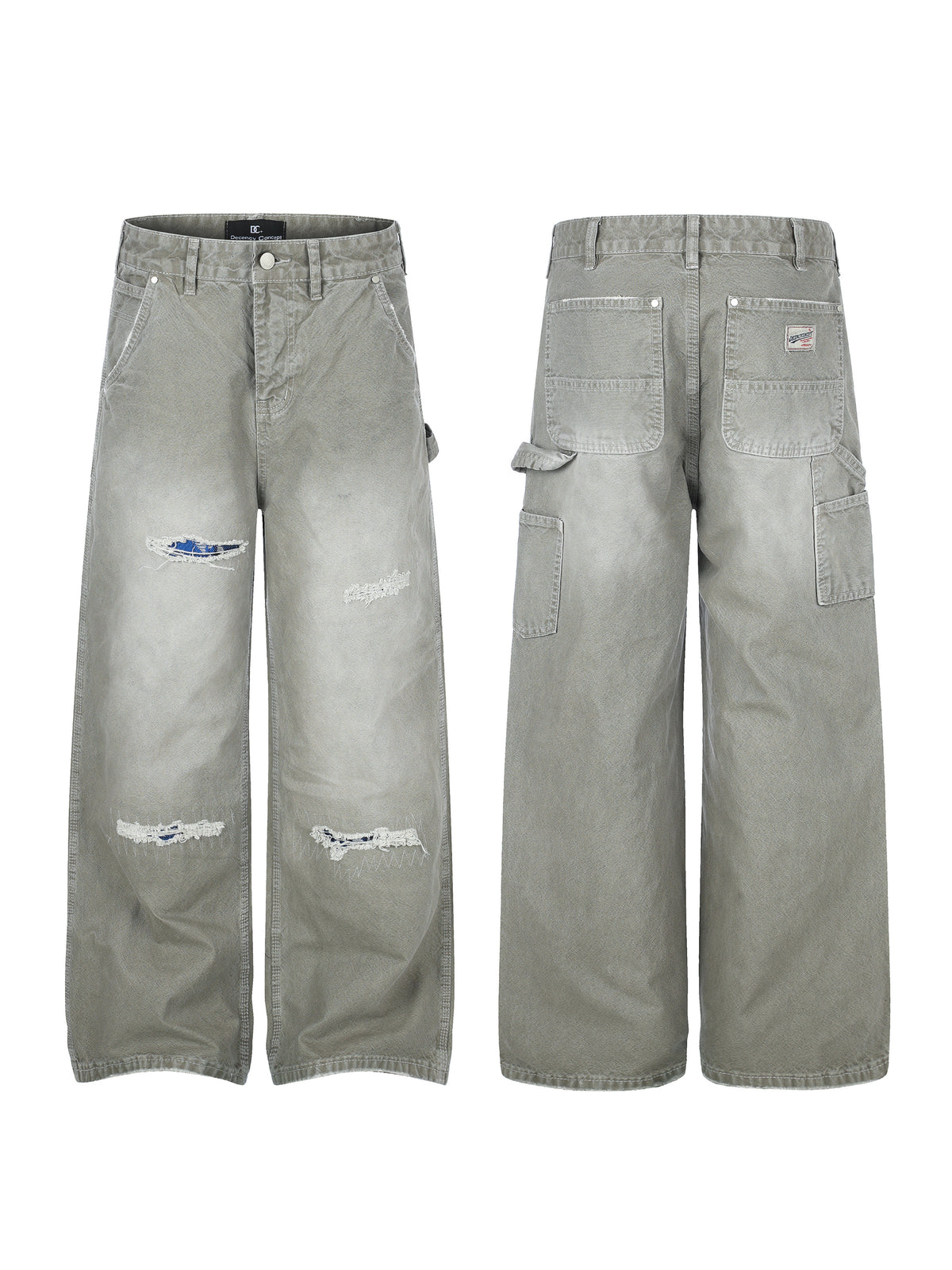 DC G6 DISTRESSED FADED GREY JEANS