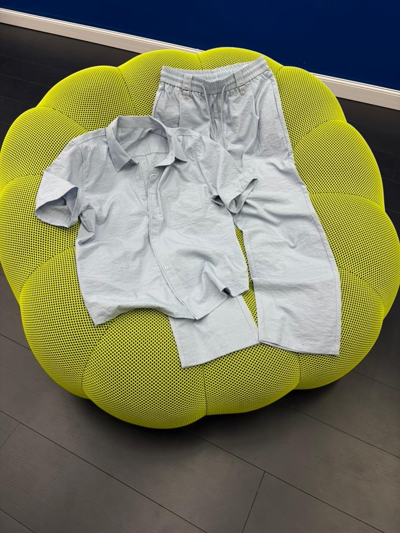 RVX LIGHT BLUE LINEN 2 PIECE