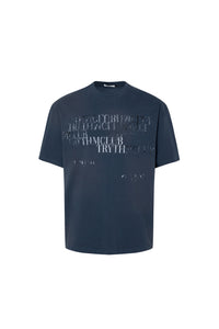 TRYTHMCLUB GRAPHIC TEXT BLUE TEE