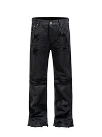BLACK BIKER JEANS