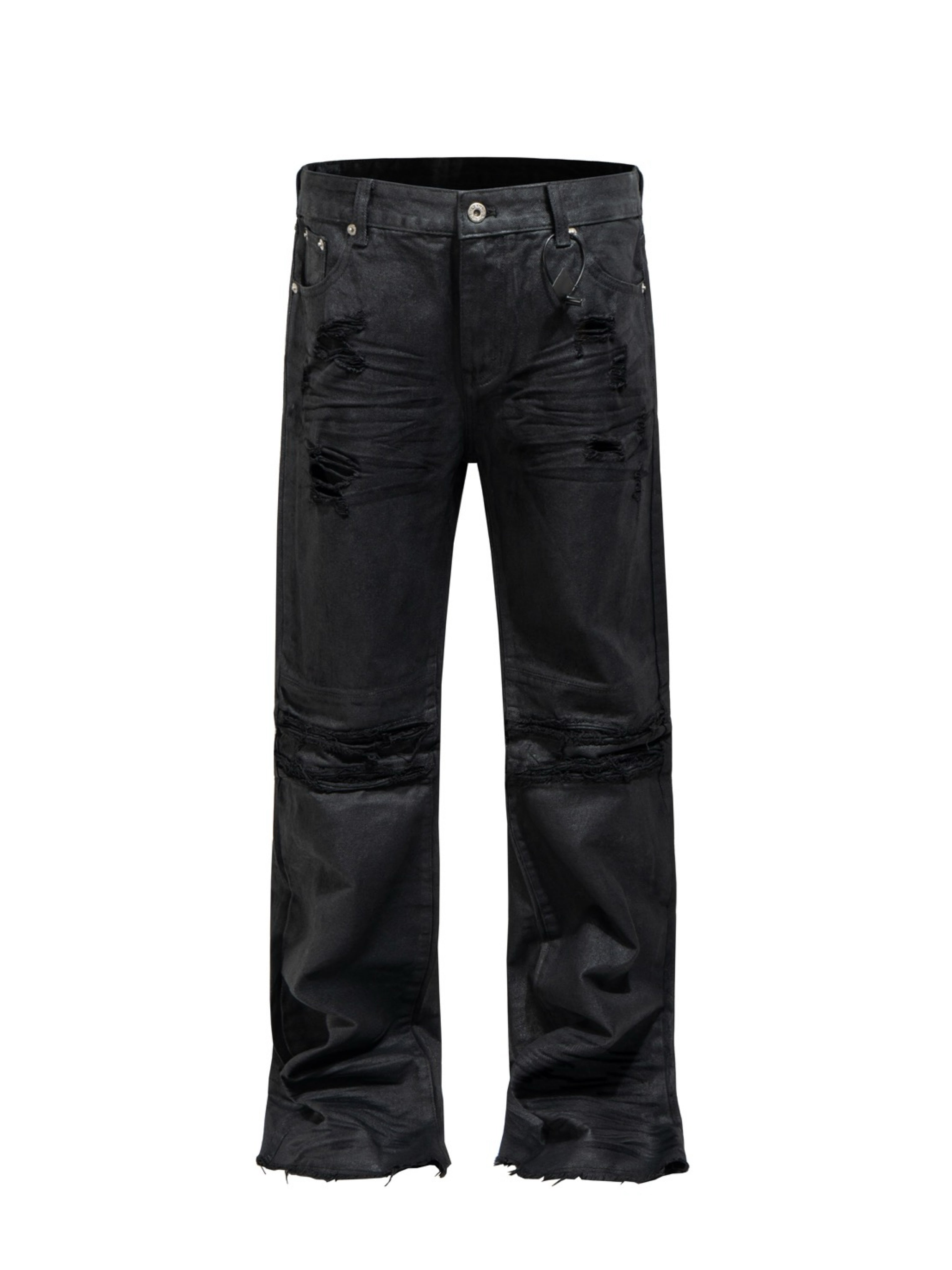 BLACK BIKER JEANS