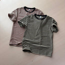 STV PEACH BLACK STRIPED SS TEE
