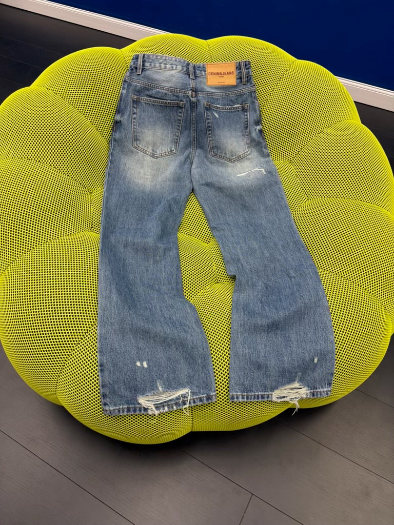 HB 66027 BLUE DISTRESSED DENIM