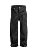 122 WAXED BLACK PANTS