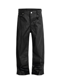 122 WAXED BLACK PANTS
