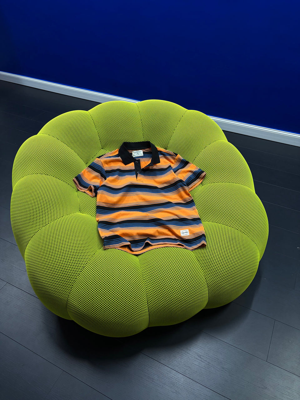 TANGERINE RUGBY STRIPED POLO