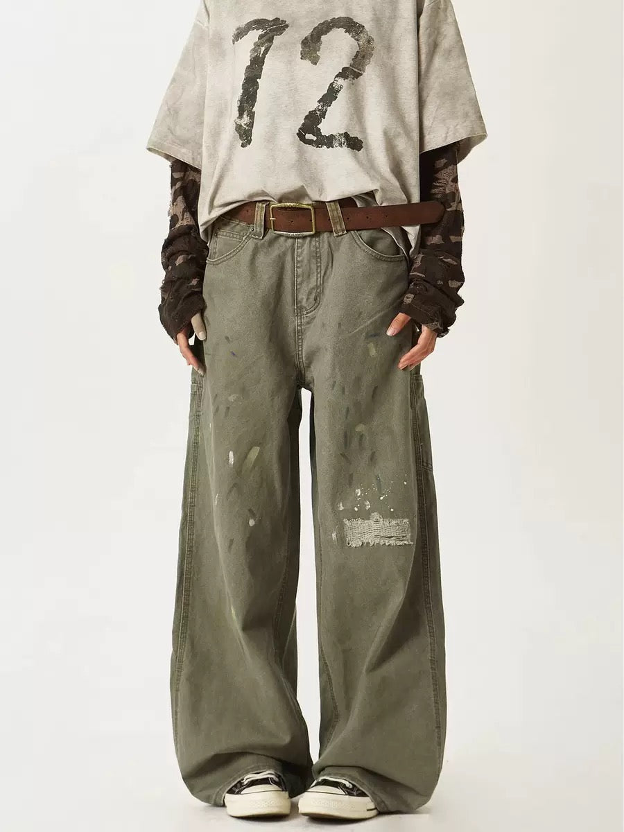 11KN RETRO INK FRAYED JEANS