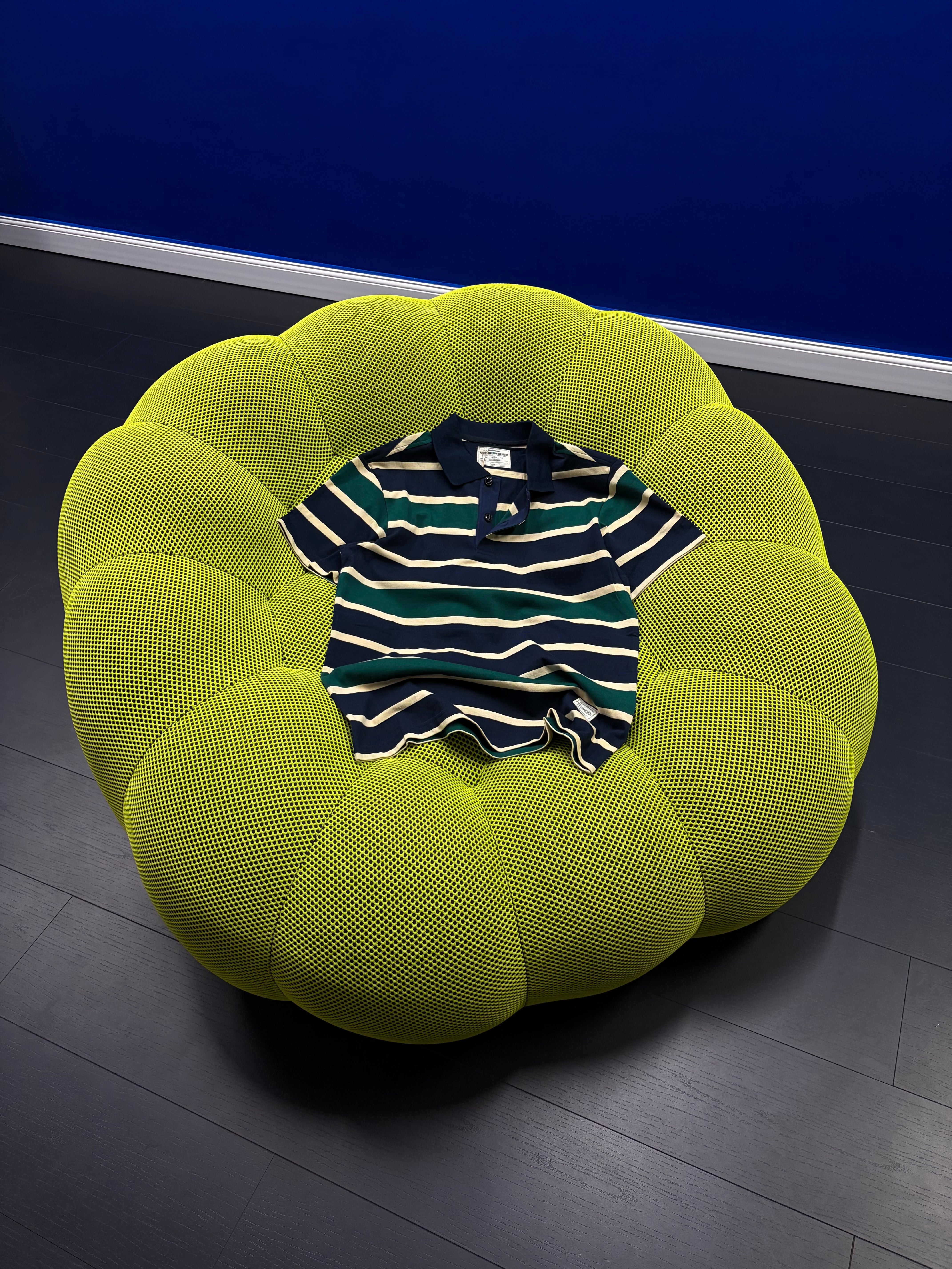 OKONK BLUE/GREEN STRIPED POLO