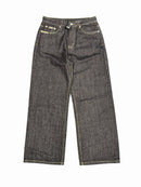 Y962 THREADED BLACK DENIM