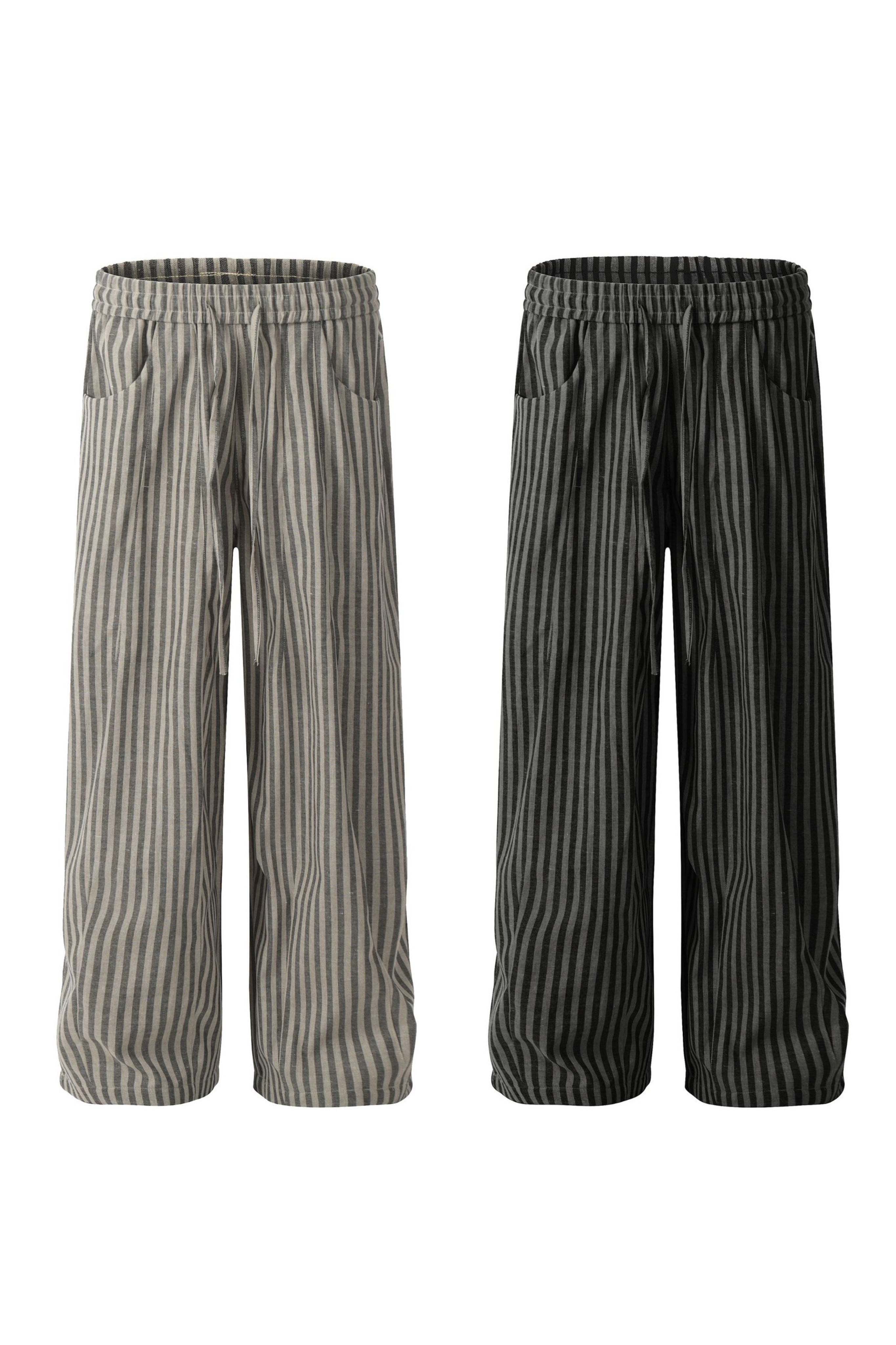YD STRIPED WIDE LEG PANTS