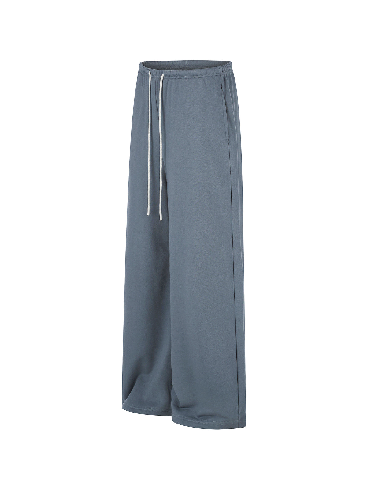 WIDE LEG NAVY SWEATPANTS
