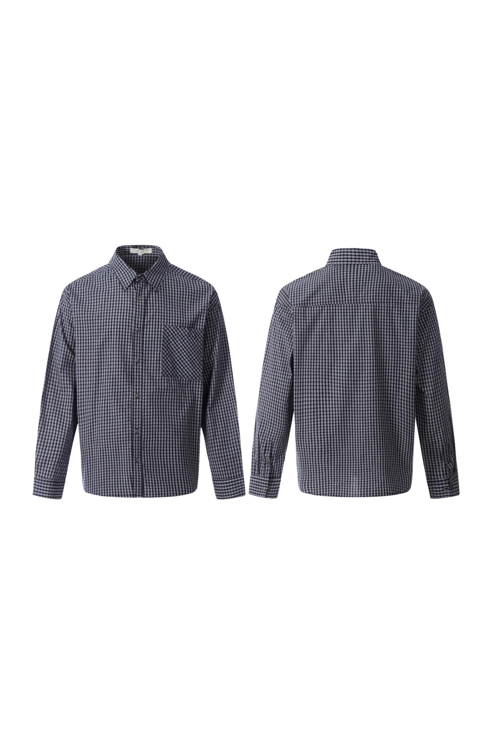 WIIKN NAVY BLUE AND WHITE CHECKERS SHIRT