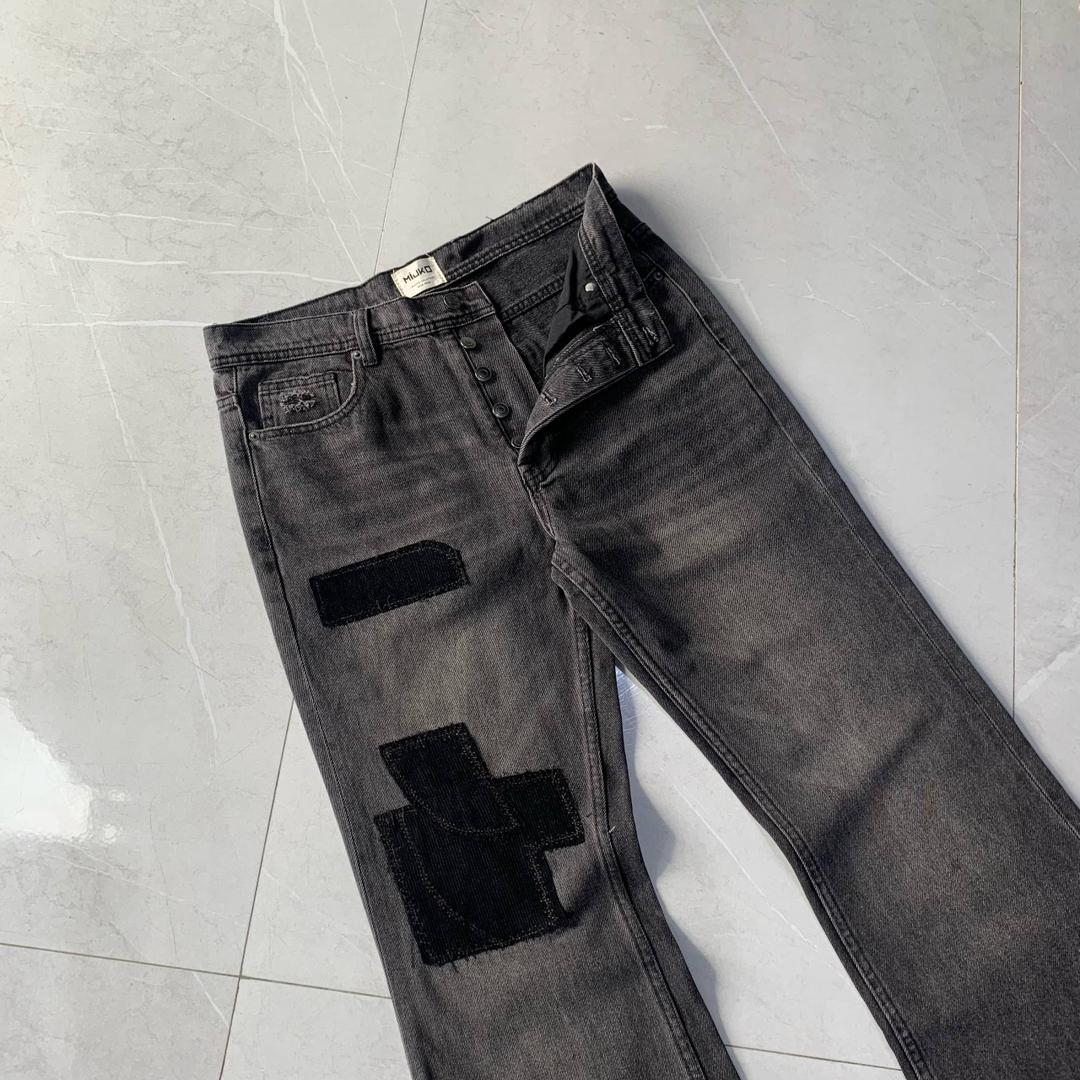 ZJ PATCHED GREY JEANS