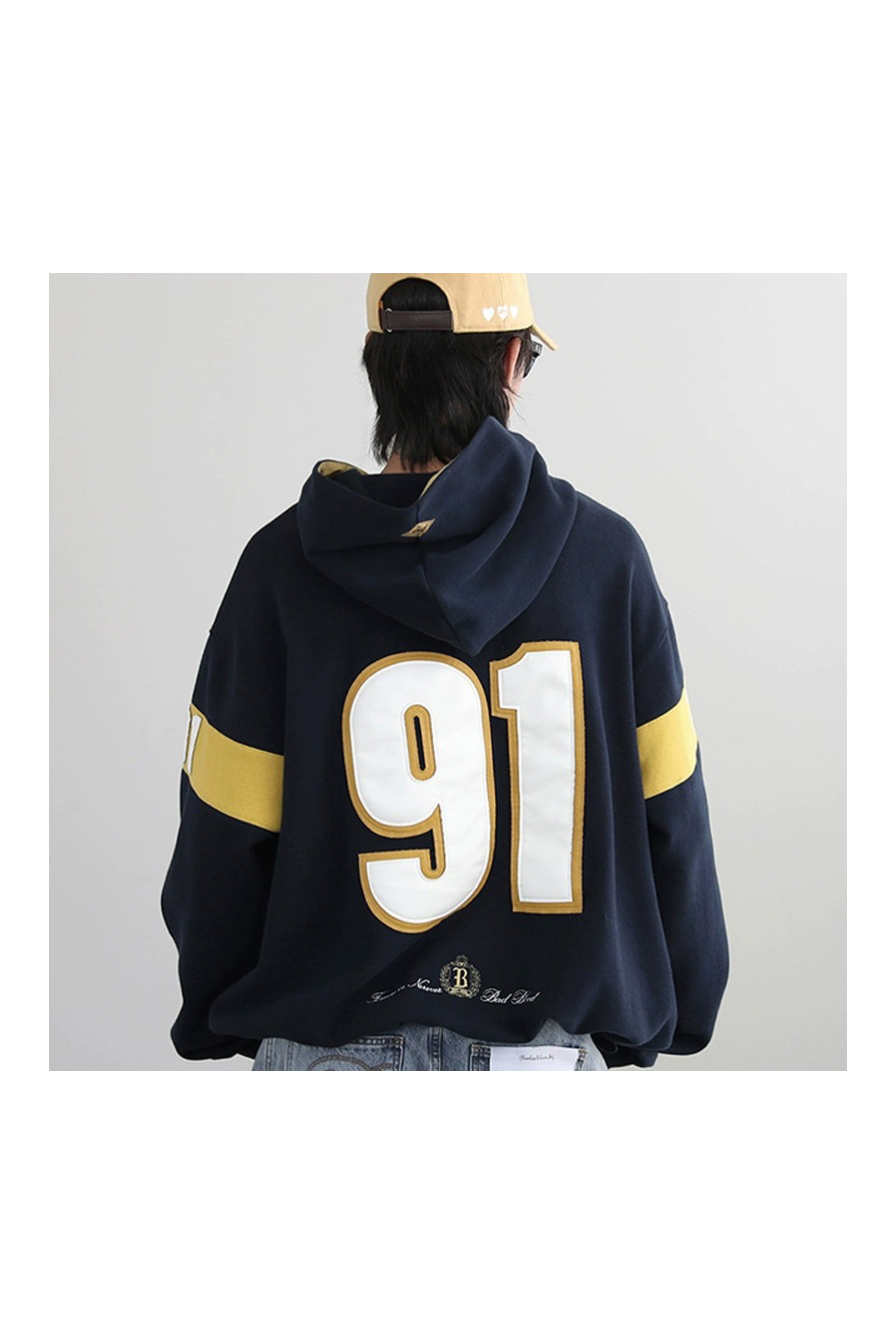 BADBLOOD 9 YELLOW STRIPED HOODIE