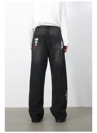 PAINT SPLATTER DENIM JEANS