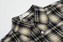 WIIKN RIPPED CREAM AND BLACK LONGSLEEVES SHIRT