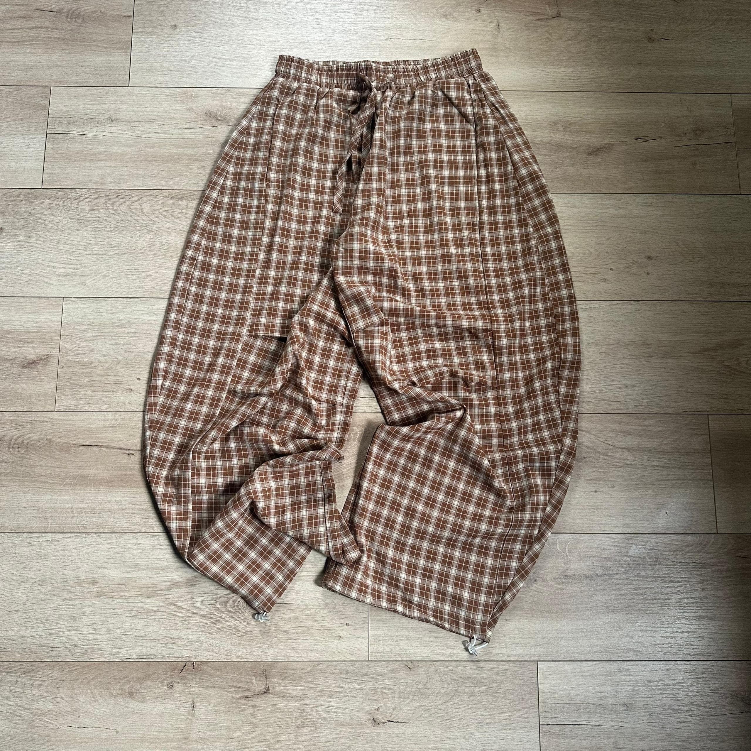 YD PLAID BAGGY PANTS