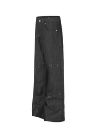 SPLIT-STITCH BLACK DENIM