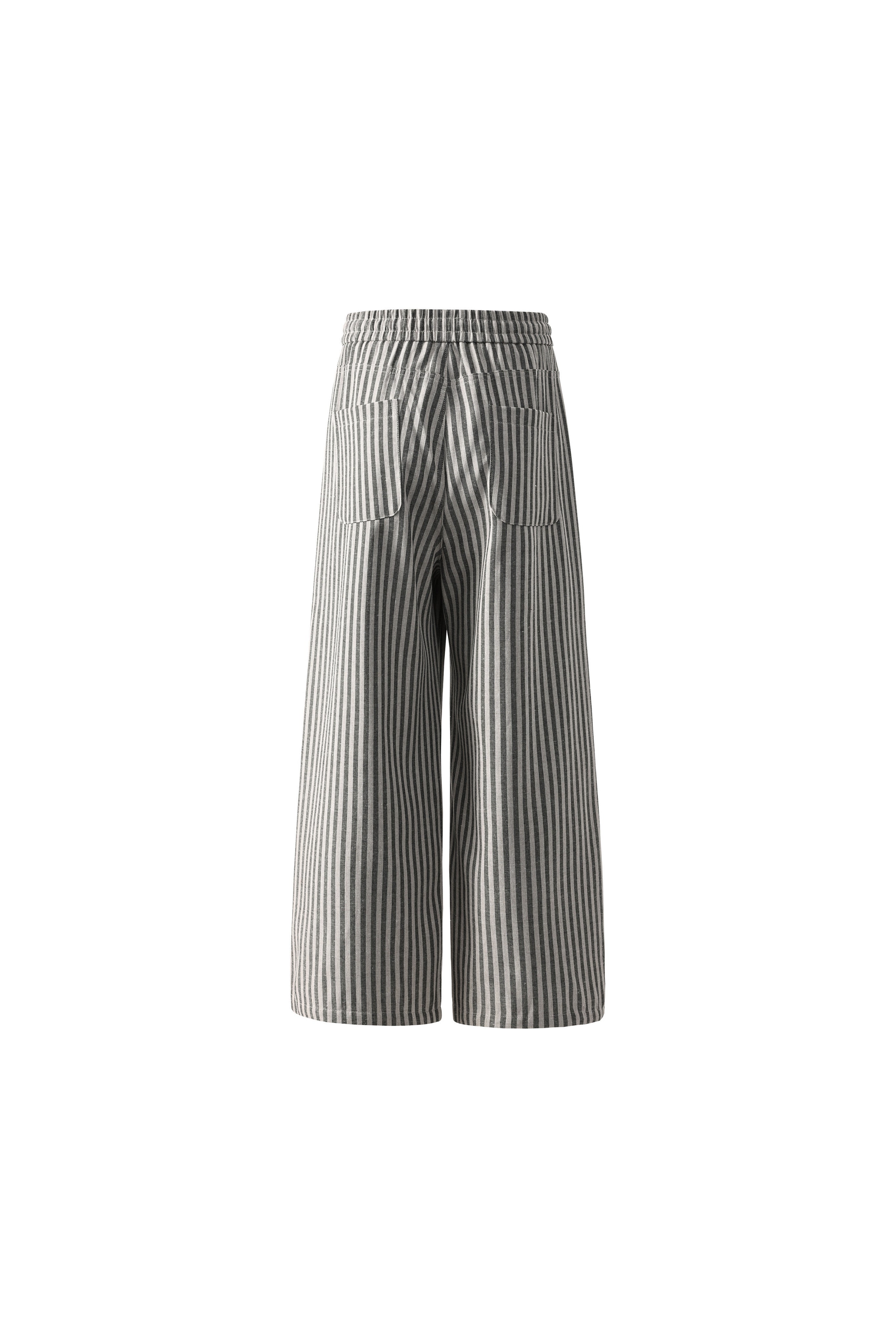 YD STRIPED WIDE LEG PANTS