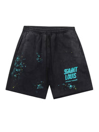 SAINT LOUIS RETRO TEALBLACK SHORTS