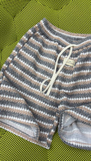 BHITE GWB STRIPED WOVEN SHORTS