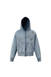 THE BEATLES 1984 BLUE HOODIE