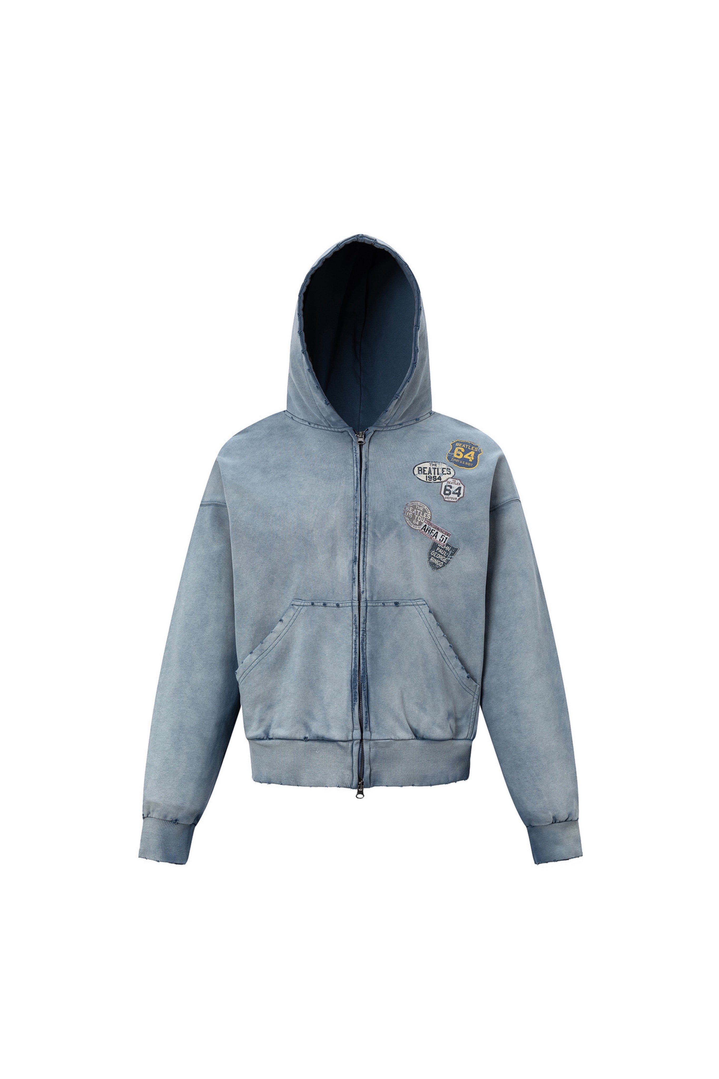 THE BEATLES 1984 BLUE HOODIE