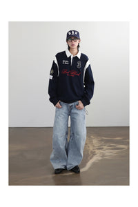 BB 1991 NAVY BLUE LS POLO