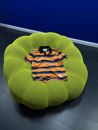 OKONK ORANGE BLUE STRIPED POLO