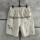 SAINT LOIUS SAINT FLOWER LIGHT GREY SHORTS