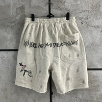 SAINT LOIUS SAINT FLOWER LIGHT GREY SHORTS