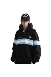 BAD BLOOD 9 LIGHT BLUE STRIPED HOODIE