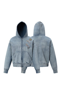 THE BEATLES 1984 BLUE HOODIE