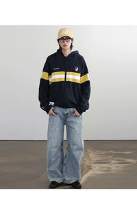 BADBLOOD 9 YELLOW STRIPED HOODIE