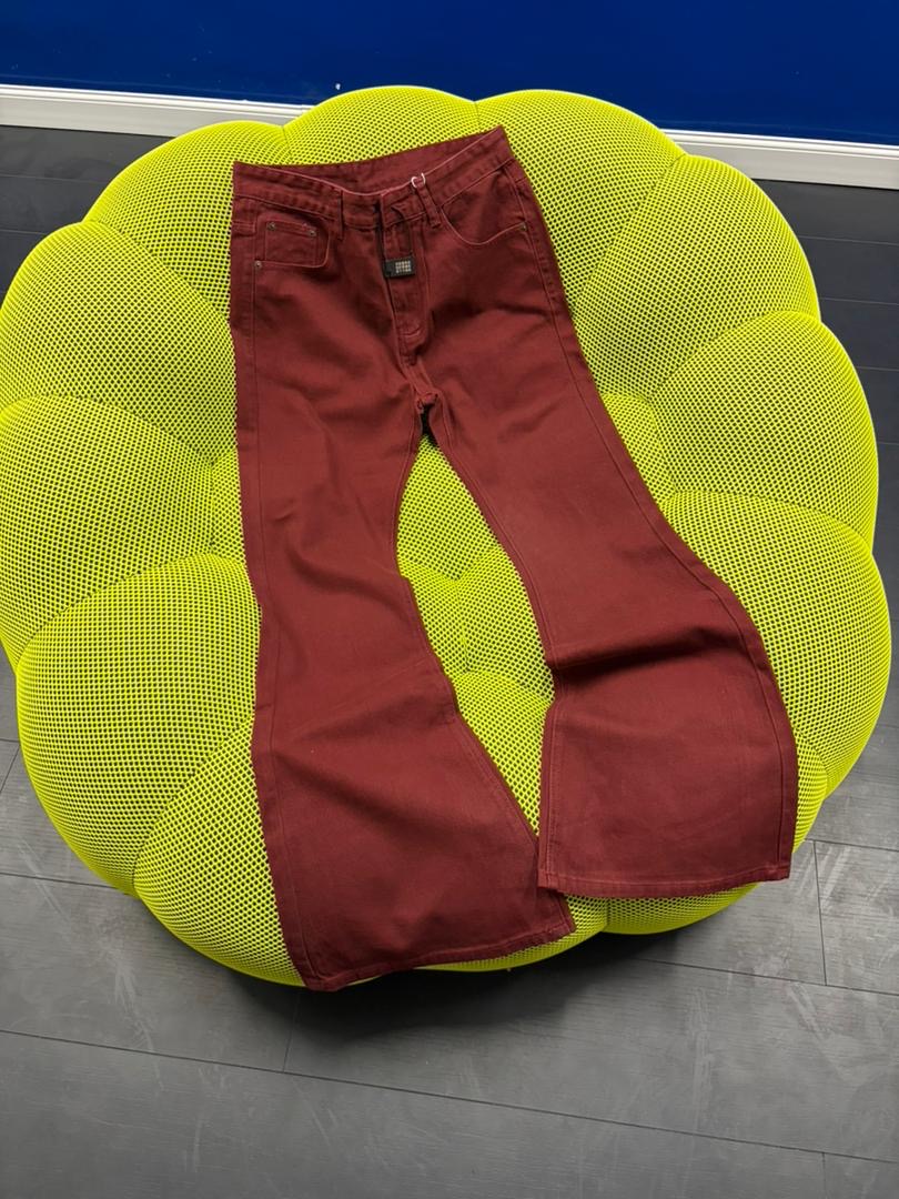 WZ88 MAROON FLARE PANTS
