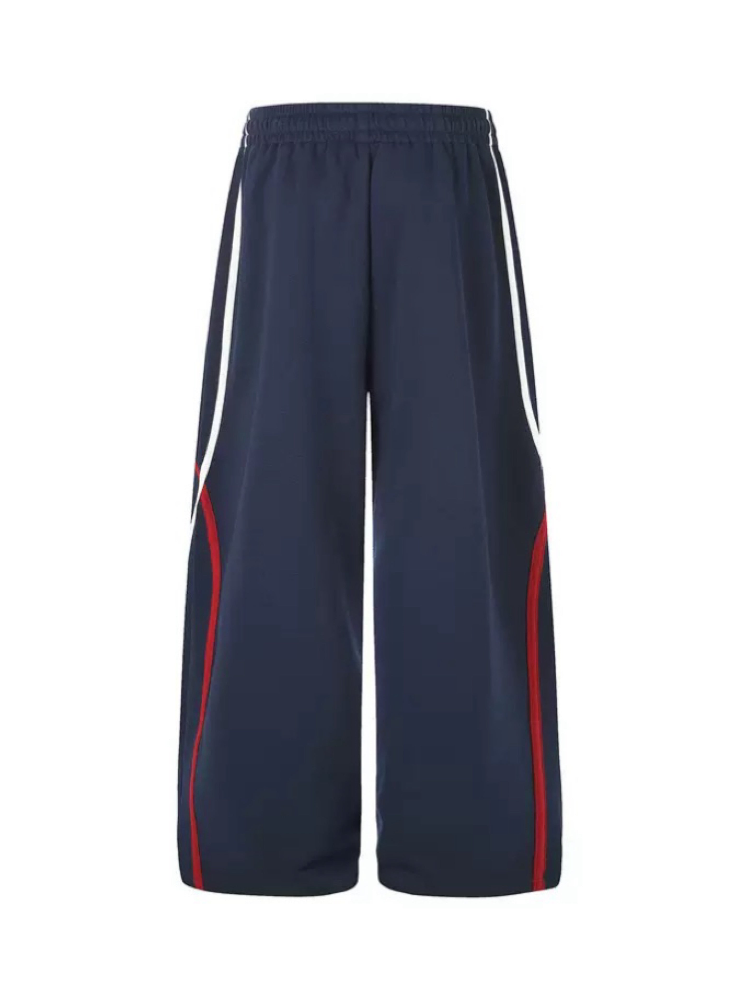 CONTRAST STRIPED NAVY SWEATPANTS