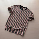 STV PEACH BLACK STRIPED SS TEE