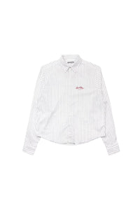 BAD BLOOD STRIPED WHITE & BLACK SHIRT
