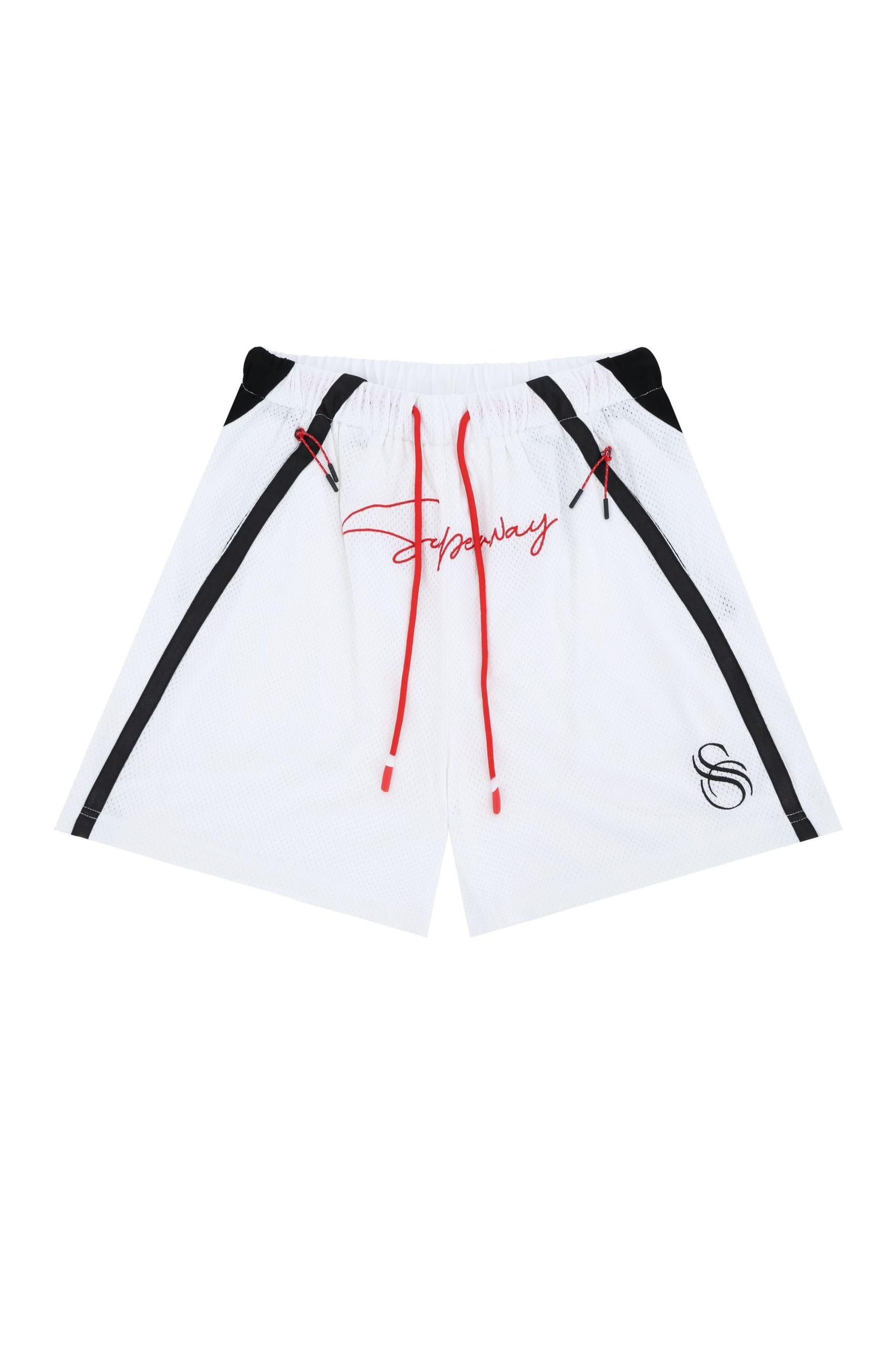 SUPERWAY WHITE BASEBALL SHORTS