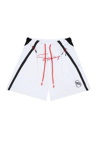 SUPERWAY WHITE BASEBALL SHORTS