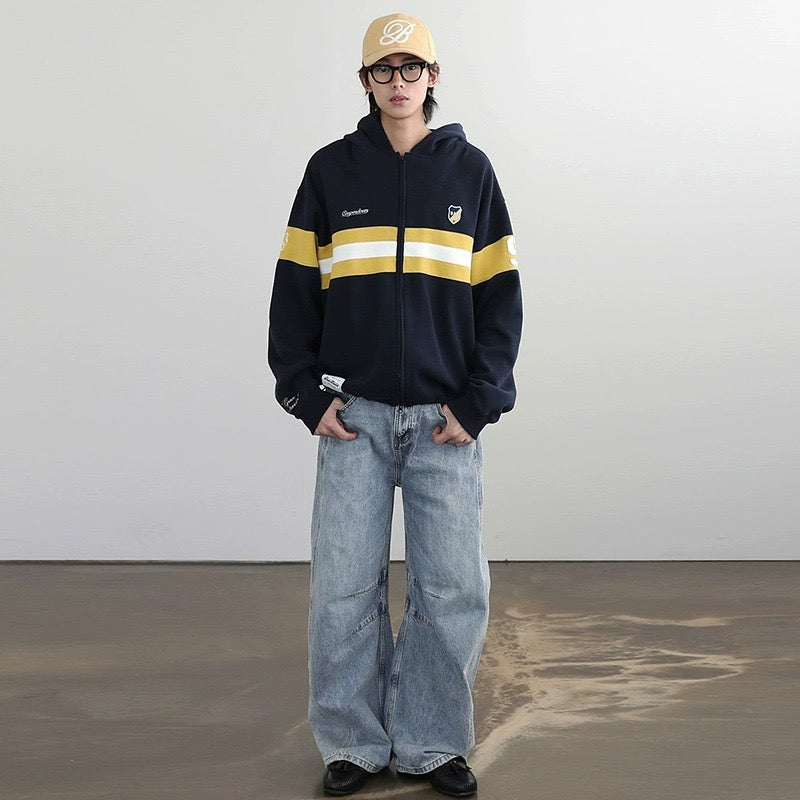 BADBLOOD 9 YELLOW STRIPED HOODIE