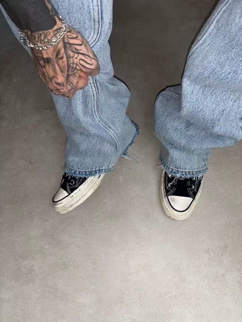 ZJ LIGHT BLUE RIPPED JEANS