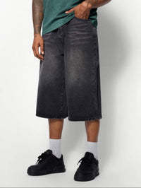 GREY BAGGY JORTS