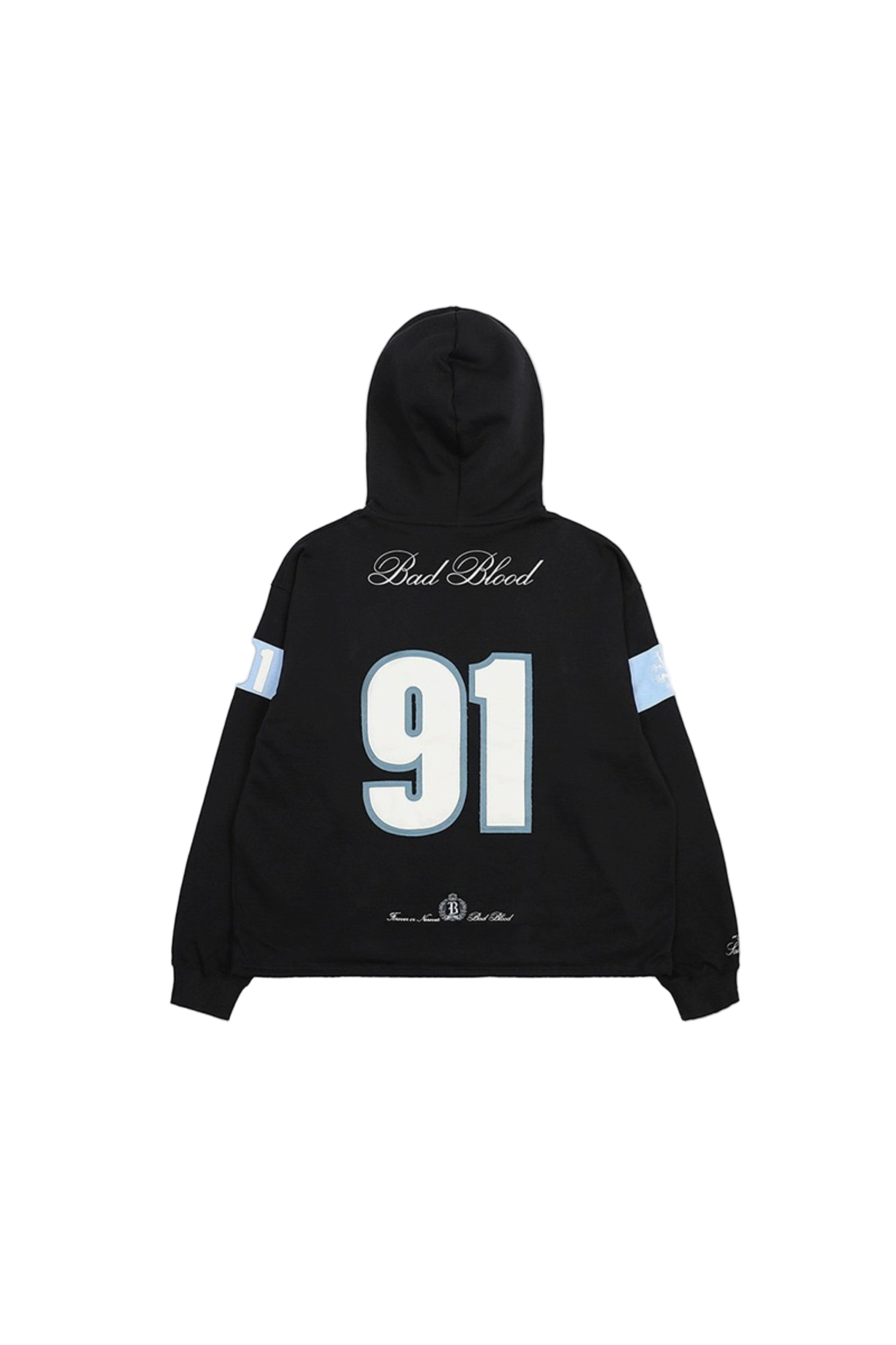 BAD BLOOD 9 LIGHT BLUE STRIPED HOODIE
